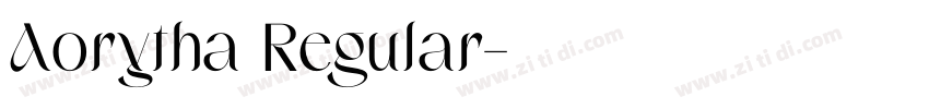 Aorytha Regular字体转换